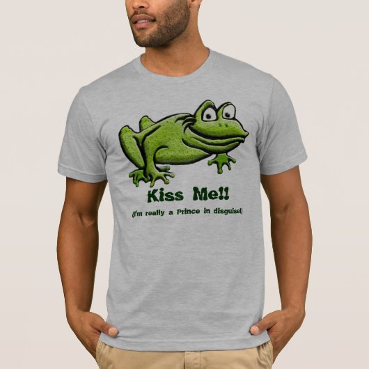 Green Frog Cartoon White T-Shirt (Voorkant)