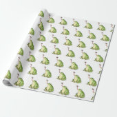 Green Frog Catching a Fly Cadeaupapier (Uitgerold)