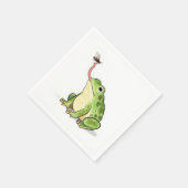 Green Frog Catching a Fly Servet (Hoek)