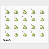 Green Frog Catching a Fly Vierkante Sticker (Vel)