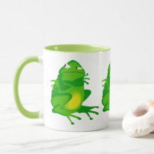 GREEN FROG CUTE GRUMPY