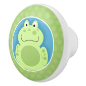 Green Frog Cute Kinder Nursery Keramische Knop (Rechts)