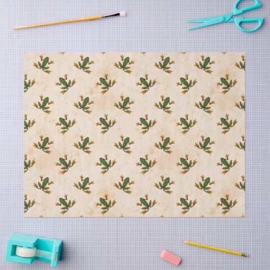 Green Frog Decoupage Tissuepapier (Craft)