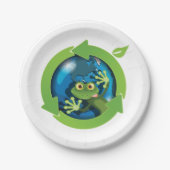 Green Frog Earth Papieren Bordje (Voorkant)
