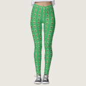 Green Frog en Fireworks Design leggings (Voorkant)