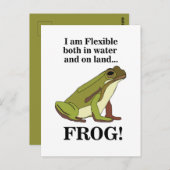 Green Frog Funny Briefkaart (Voorkant / Achterkant)