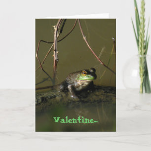 Green Frog Funny Valentijn Card Feestdagen Kaart