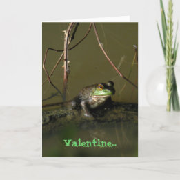 Green Frog Funny Valentijn Kaart