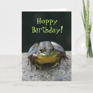 Green Frog Happy Birthday Kaart