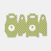 Green Frog Hearts Naam Baby shower Bedankdoosjes (Uitgevouwen)