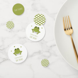 Green Frog Hearts Naam Baby shower Confetti