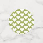 Green Frog Hearts Naam Baby shower Confetti (Kleine voorkant)