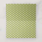 Green Frog Hearts Naam Baby shower Plaatskaartje (Binnenkant ongevouwen)