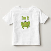 Green Frog Ik ben twee Kinder Shirts (Voorkant)