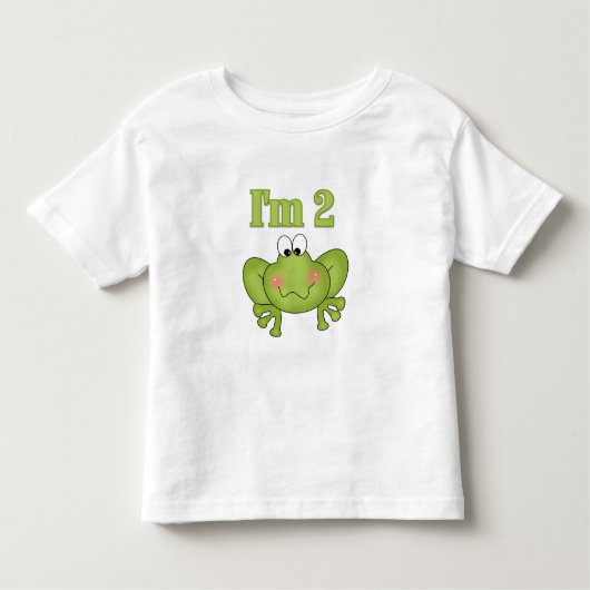 Green Frog Ik ben twee Kinder Shirts (Voorkant)