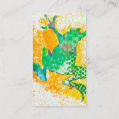 Green Frog Jumping Visitekaartje (Achterkant)