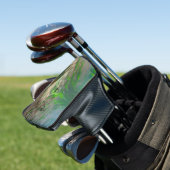 Green Frog Mossy Frog Golfheadcover (Insitu)
