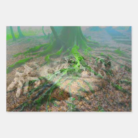 Green Frog Mossy Frog Inpakpapier Vel (Voorkant)