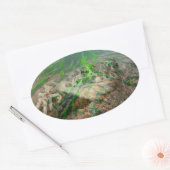 Green Frog Mossy Frog Ovale Sticker (Envelop)