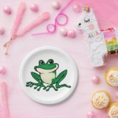 Green Frog Papieren Bordje (Feest)