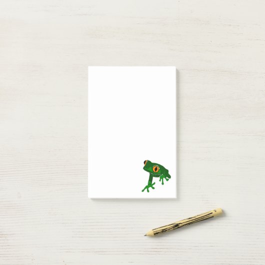 Green Frog Post-It Notes (Op bureau)