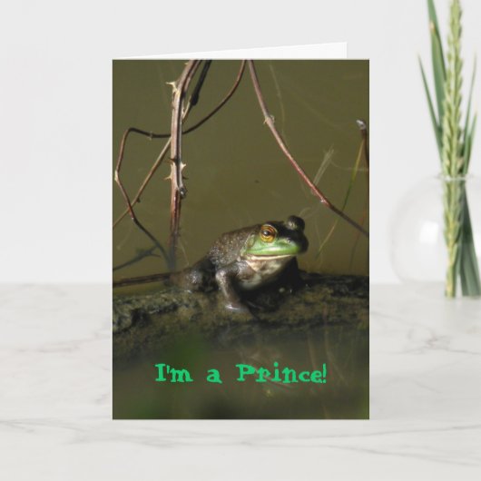Green Frog Prince Valentijn Kaart (Voorkant)