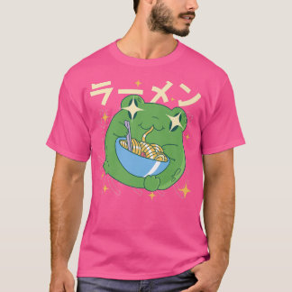 Green Frog Ramen Kawai Noodle Gifts Japan Frogs 15 T-shirt