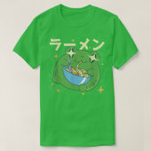 Green Frog Ramen Kawai Noodle Gifts Japan Frogs T-shirt (Design voorkant)