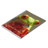 Green Frog Red Eyes Foto gepersonaliseerd Notitieboek (Linkerzijde)