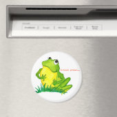 Green Frog Round Magnet (Insitu (Vaatwasser))