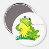 Green Frog Round Magnet (Voorkant / Achterkant)