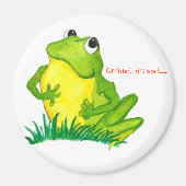 Green Frog Round Magnet (Voorkant)