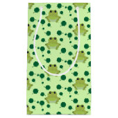 Green Frog Shamrock St Patrick's Day Klein Cadeauzakje (Voorkant)