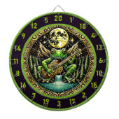Green Frog speelt gitaar van Moon Dartbord (Voorkant)