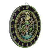 Green Frog speelt gitaar van Moon Dartbord (Voorkant Links)