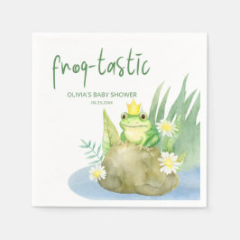 Green Frog-tastic Baby shower Servet