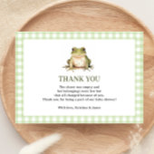 Green Frog Theme Baby shower Bedankkaart
