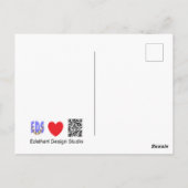 Green Frog Valentines Day Postcard Briefkaart (Achterkant)