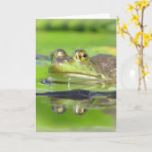 Green Frog Wenskaart Kaart (Gele Bloem)