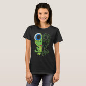 Green frog with big eyes animal motif with toad t-shirt (Voorkant volledig)