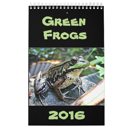Green Frogs Calendar 2016 Kalender (Hoes)