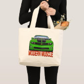 GREEN_FRONT_CAMARO.png Grote Tote Bag (Voorkant (product))