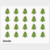 Green Frosted KerstTree Sugar Cookie Holiday Ronde Sticker (Vel)