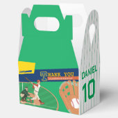 Green Fun Baseball Batter en Catcher Verjaardag Bedankdoosjes (Geopend)