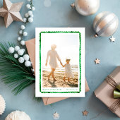 green fun modern festive frame christmas photo feestdagenkaart