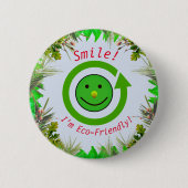 Green Fun - Trendy Eco-Friendly Ronde Button 5,7 Cm (Voorkant)