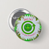 Green Fun - Trendy Eco-Friendly Ronde Button 5,7 Cm (Voorkant /achterkant)