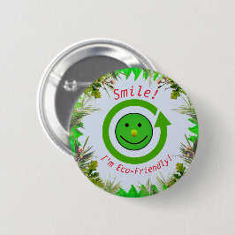 Green Fun - Trendy Eco-Friendly Ronde Button 5,7 Cm