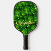 Green Fun Typografie - Eigen naam kerstboom Pickleball Paddle (Voorkant)