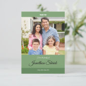 Green Funeral Bedankt Card Kaart (Staand voorkant)